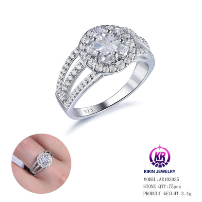 103035 luxury 925 sterling silver CZ ring jewelry  for women Kirin Jewelry