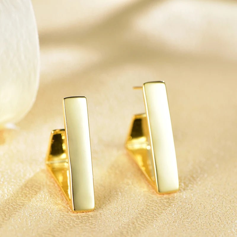 13.1g Simple style 925 silver earrings gold plated oversized hip hop hip hop jewelry wholesale earrings Kirin Jewelry