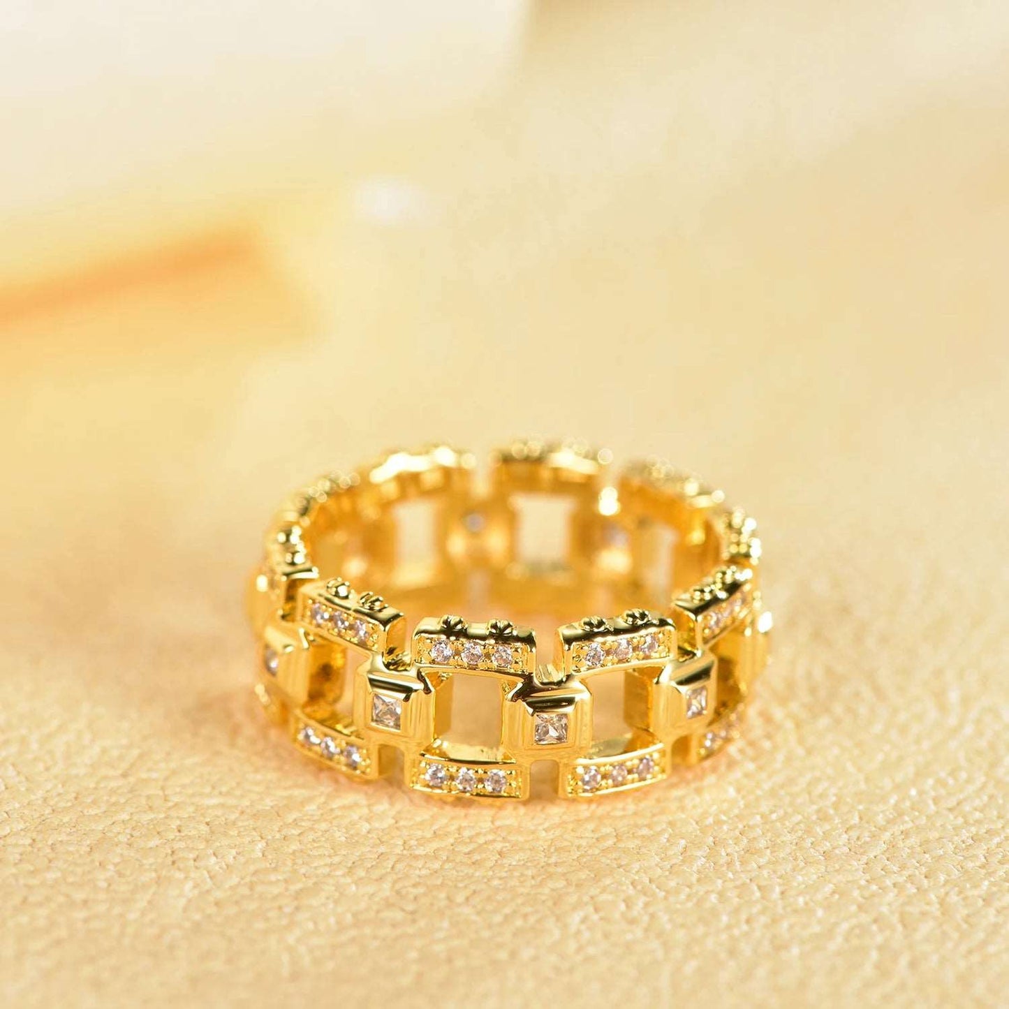 14K & 18K Gold Elegant Ring 3A White Cubic Zirconia Gold Engagement Wedding Ring for Women gold filled jewelry wholesale New quality 925 Sterling Silver plated fashion jewelry 14K & 18K Gold hip hop cz rings for men Kirin Jewelry