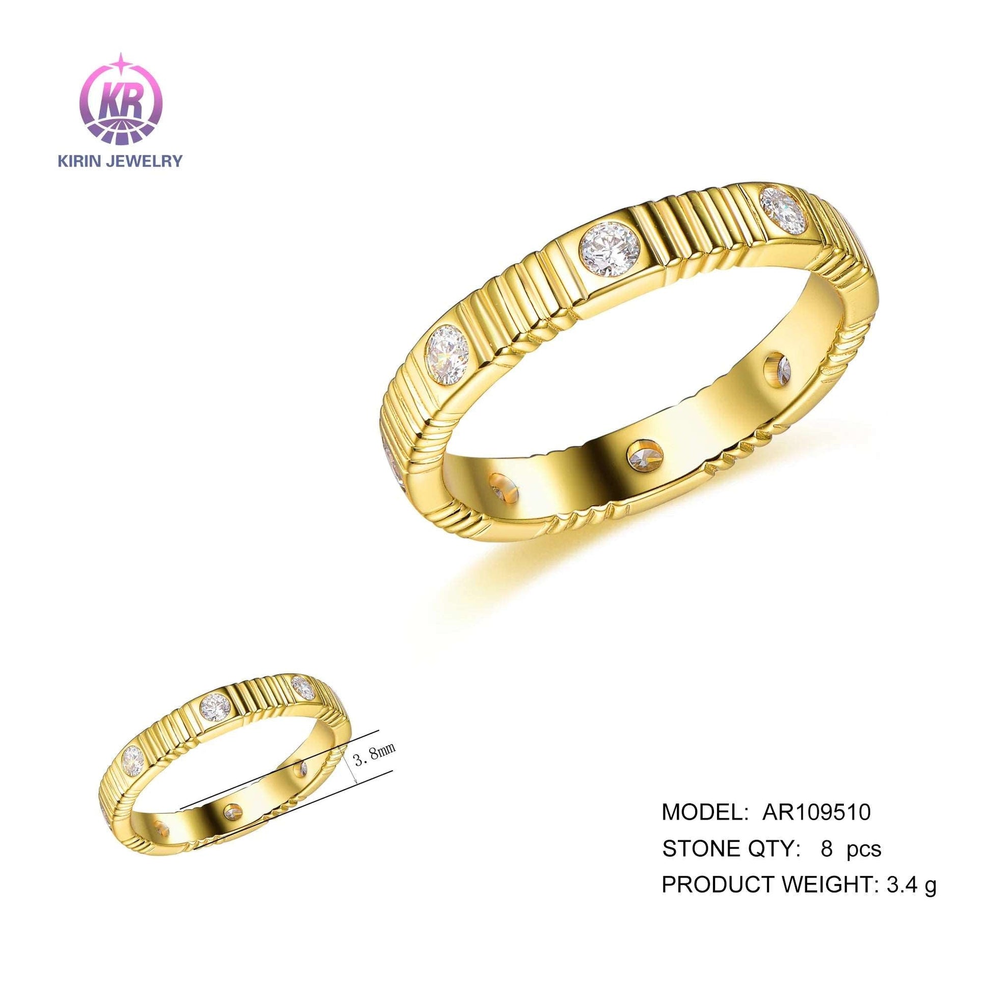 14K and 18K Couple Engagement Gold Diamond Ring Rose Gold Platinum Proposal Wedding Colorful Diamond Ring Kirin Jewelry