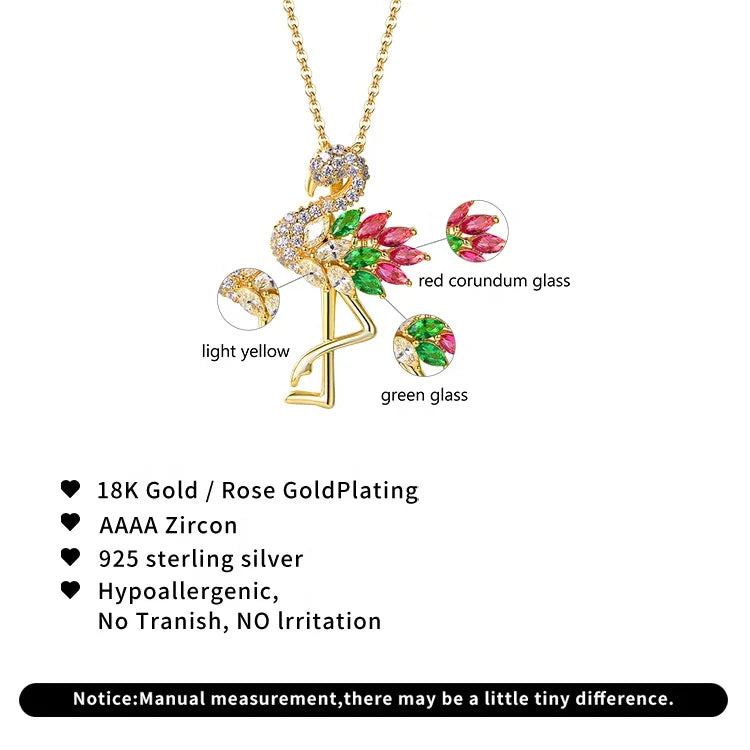 18k gold peacock pendant lovely bird shaped animal pendants gold bird animal stones pendant necklace Kirin Jewelry