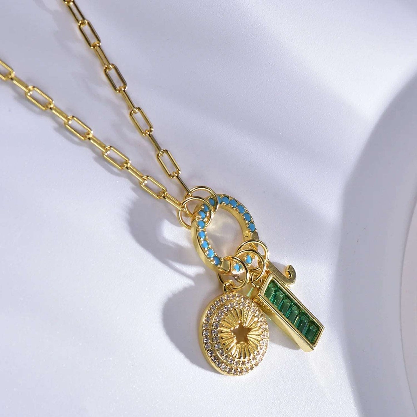 18k real gold chain necklace diy necklace pendant 18k gold vermeil chain necklace Kirin Jewelry