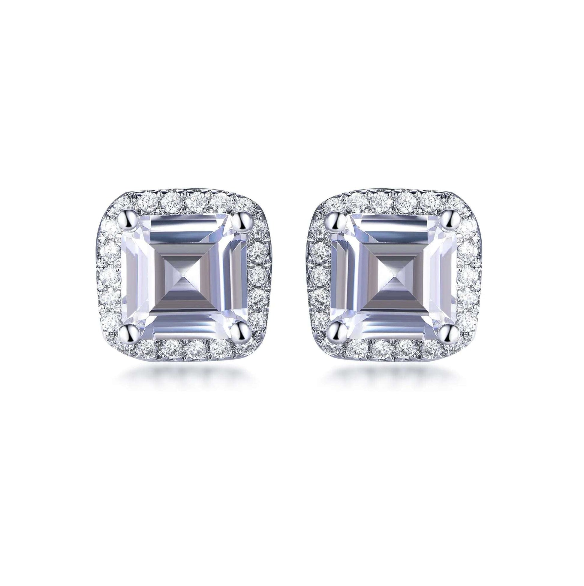 2023 Earrings Jewelry Zircon Earrings Women's Sterling silver Round Clear Cubic Zirconia Stud Earrings Kirin Jewelry