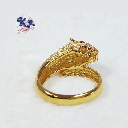 2023 trendy animal leopard ring animal gold plated ring 925 sterling silver jewelry for women custom 18K gold wedding rings Kirin Jewelry