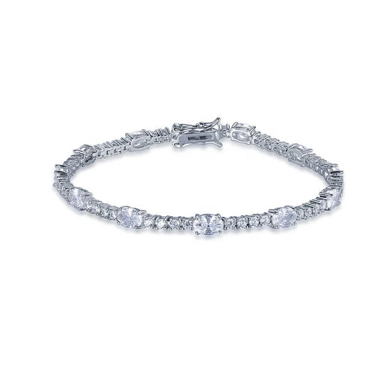 3mm 4mm 5mm AAA Zircon Tennis Chain Bracelet Hip hop Jewelry Gold Silver Material Men CZ Tennis Bracelet Kirin Jewelry