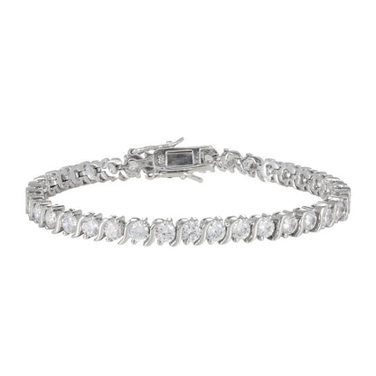 3mm Cubic Zirconia Classic Tennis Bracelet Gold Bracelets for Women 6.5-7.5 Inch Silver Tennis Bracelet Kirin Jewelry