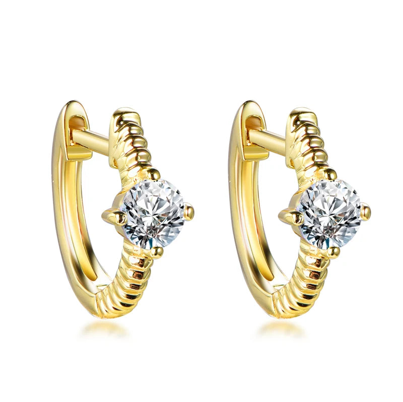 5A Zirconia 925 Silver Gold Plated Christmas Design Earrings Fashion Jewelry Large Size Kirin Jewelry