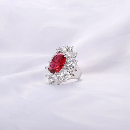 925 Sterling Silver Red highly recommend Corundum Zircon Luxury Wedding Jewelry Set hip hop jewelry wholesale Kirin Jewelry