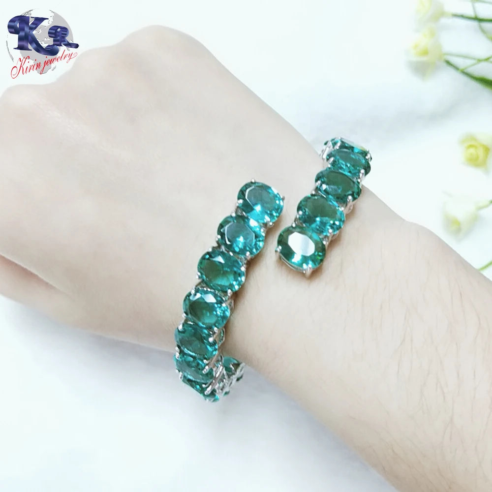 925 Sterling silver crystal zircon bangle wholesale bangle bracelet Kirin Jewelry