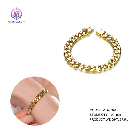 925 silver bracelet with 14K gold plating 62890 Kirin Jewelry