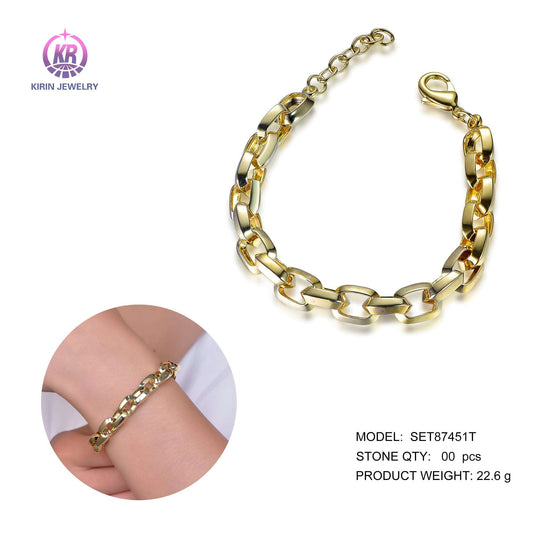 925 silver bracelet with 14K gold plating 87451 Kirin Jewelry