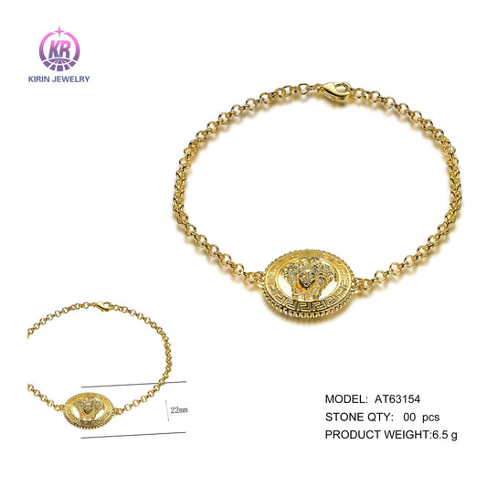 925 silver bracelet with 14K gold plating AT63154 Kirin Jewelry