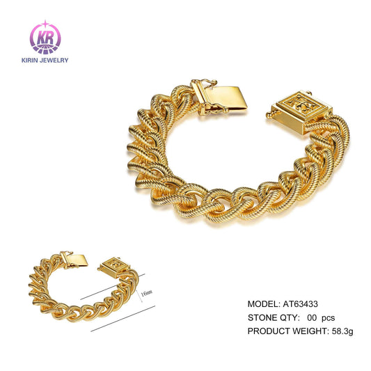 925 silver bracelet with 14K gold plating AT63433 Kirin Jewelry