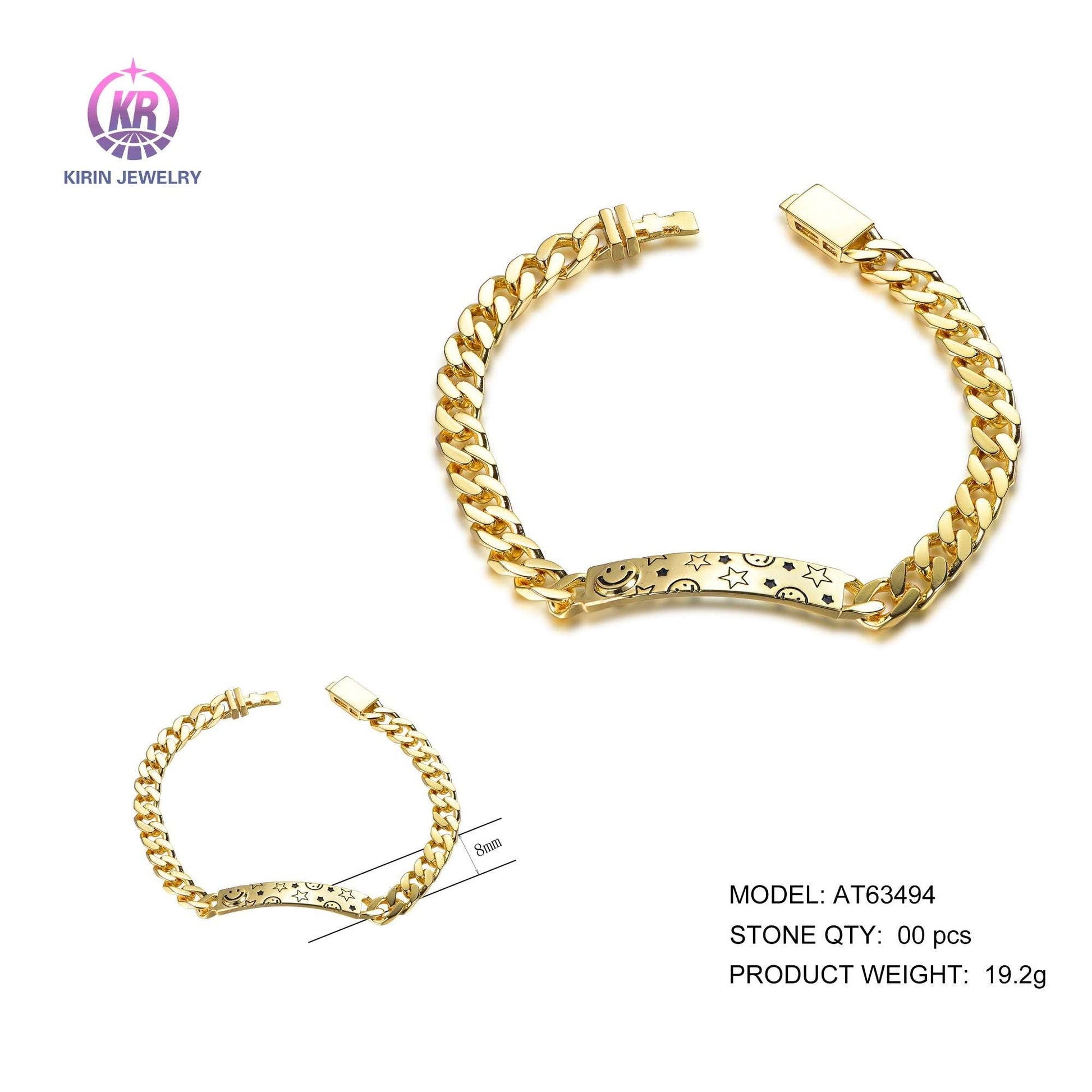 925 silver bracelet with 14K gold plating AT63494 Kirin Jewelry