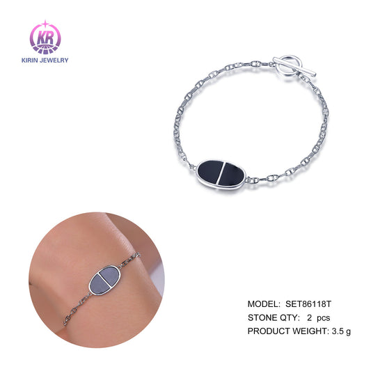 925 silver bracelet with rhodium plating 86118 Kirin Jewelry