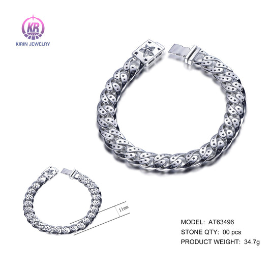 925 silver bracelet with rhodium plating AT63496 Kirin Jewelry