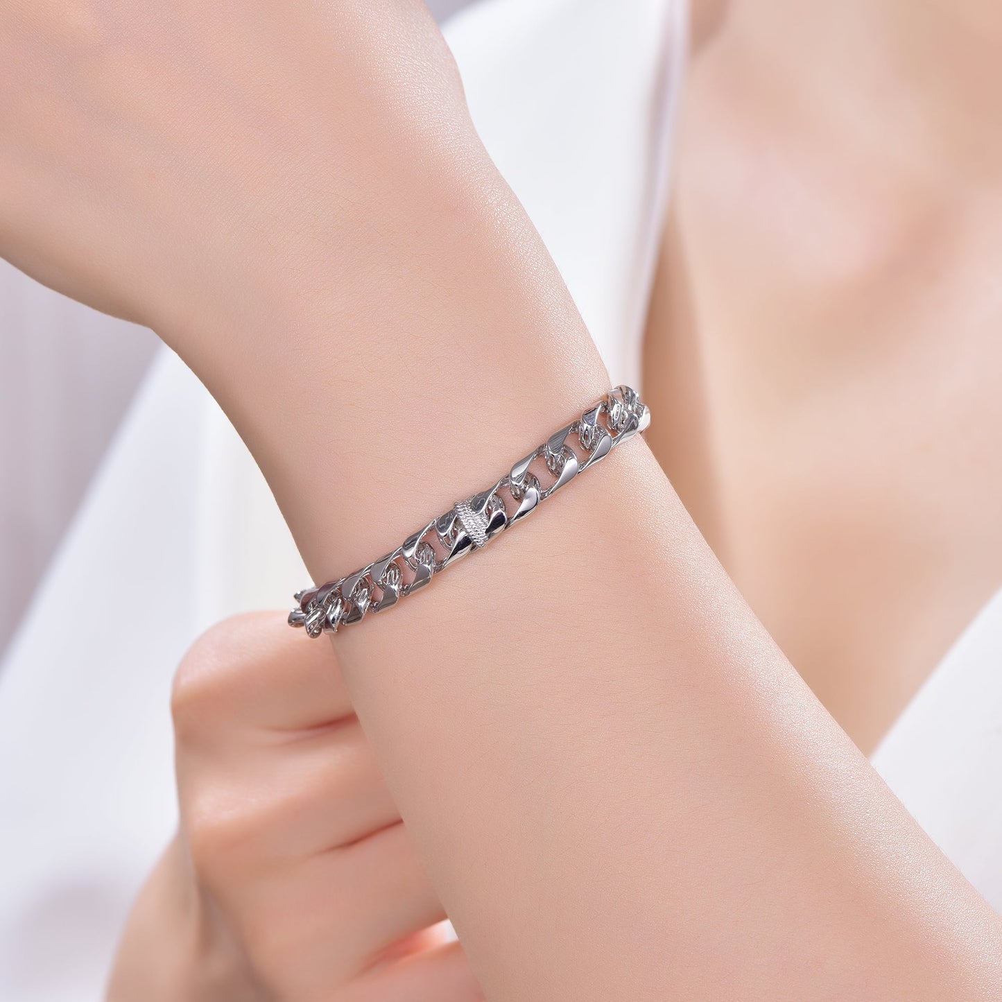 925 silver bracelet with rhodium plating AT63604 Kirin Jewelry