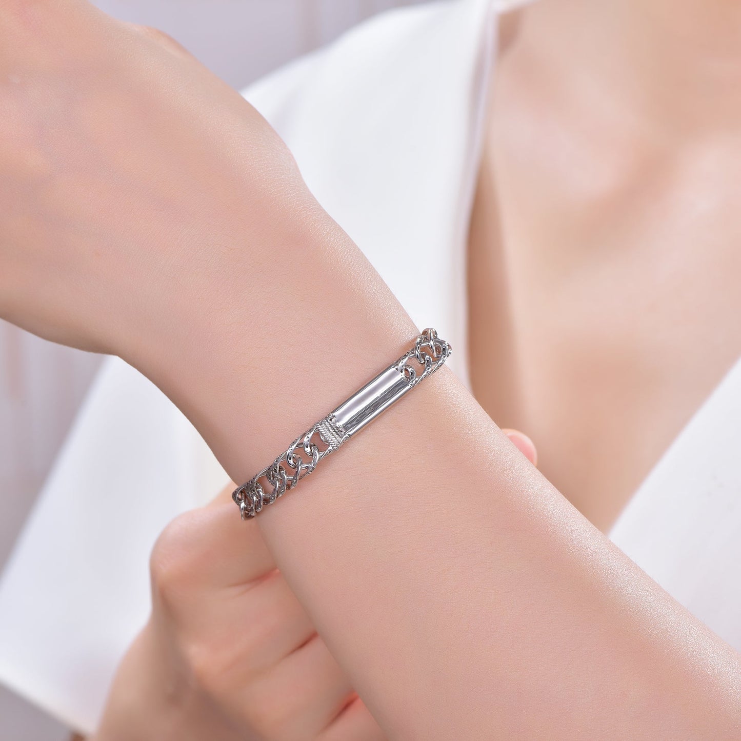 925 silver bracelet with rhodium plating AT63605 Kirin Jewelry