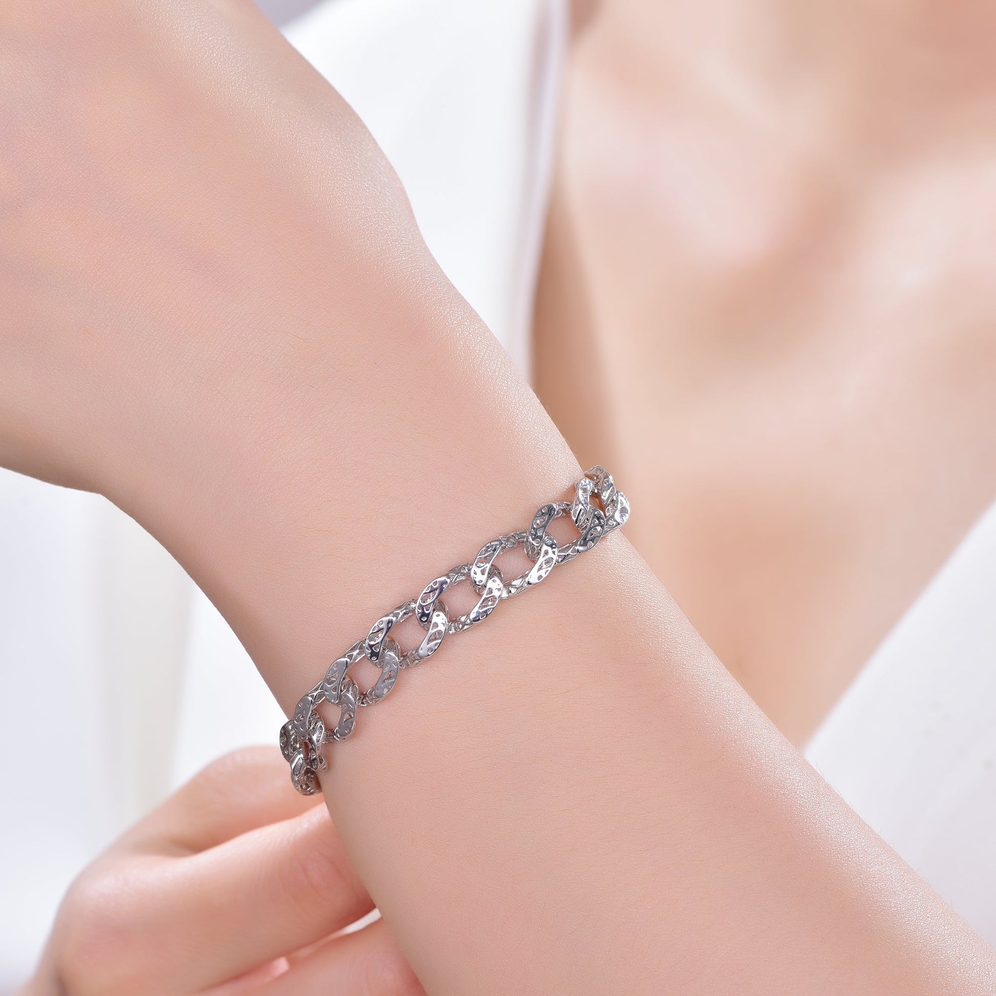 925 silver bracelet with rhodium plating AT63610 Kirin Jewelry