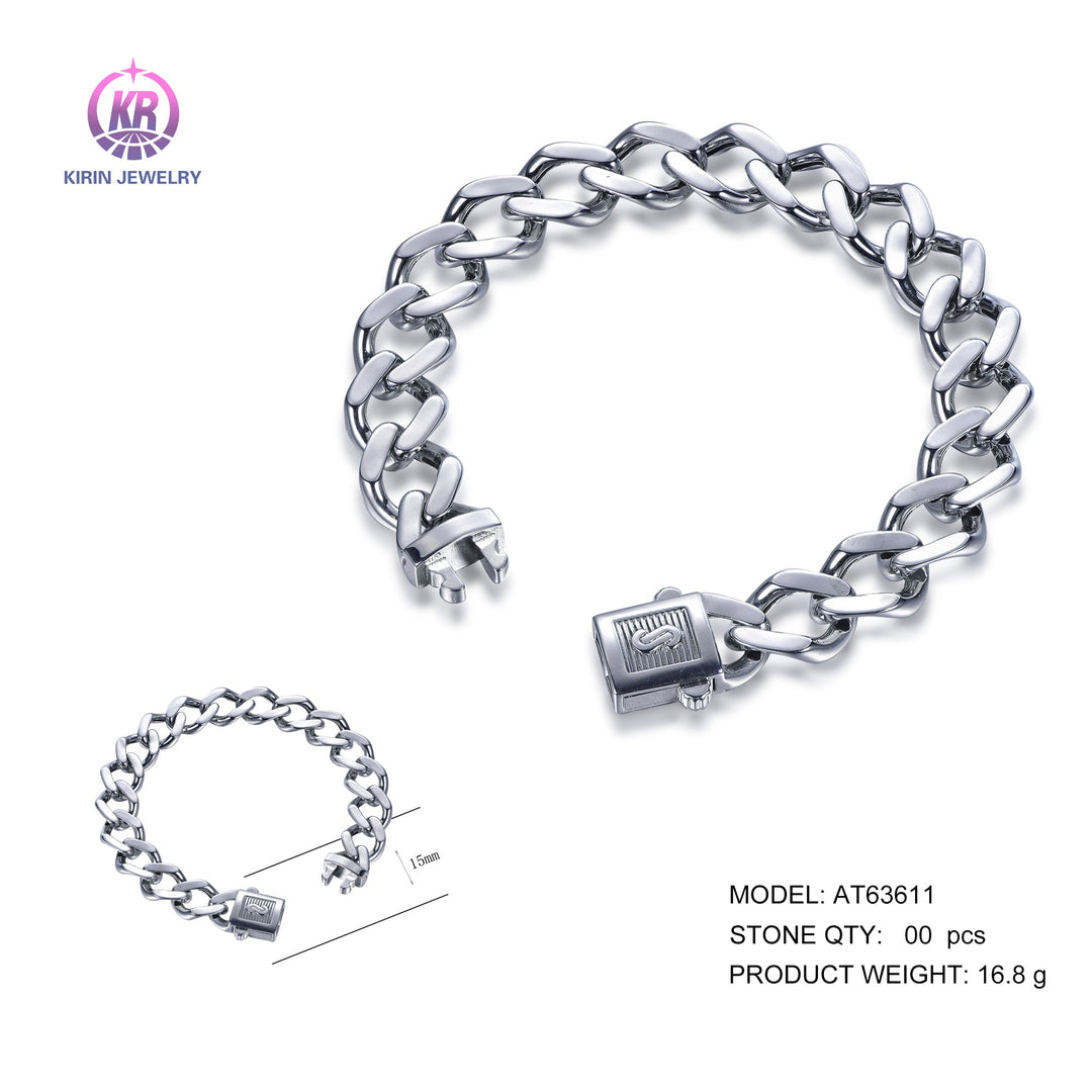 925 silver bracelet with rhodium plating AT63611