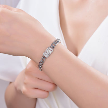 925 silver bracelet with rhodium plating AT63635 Kirin Jewelry