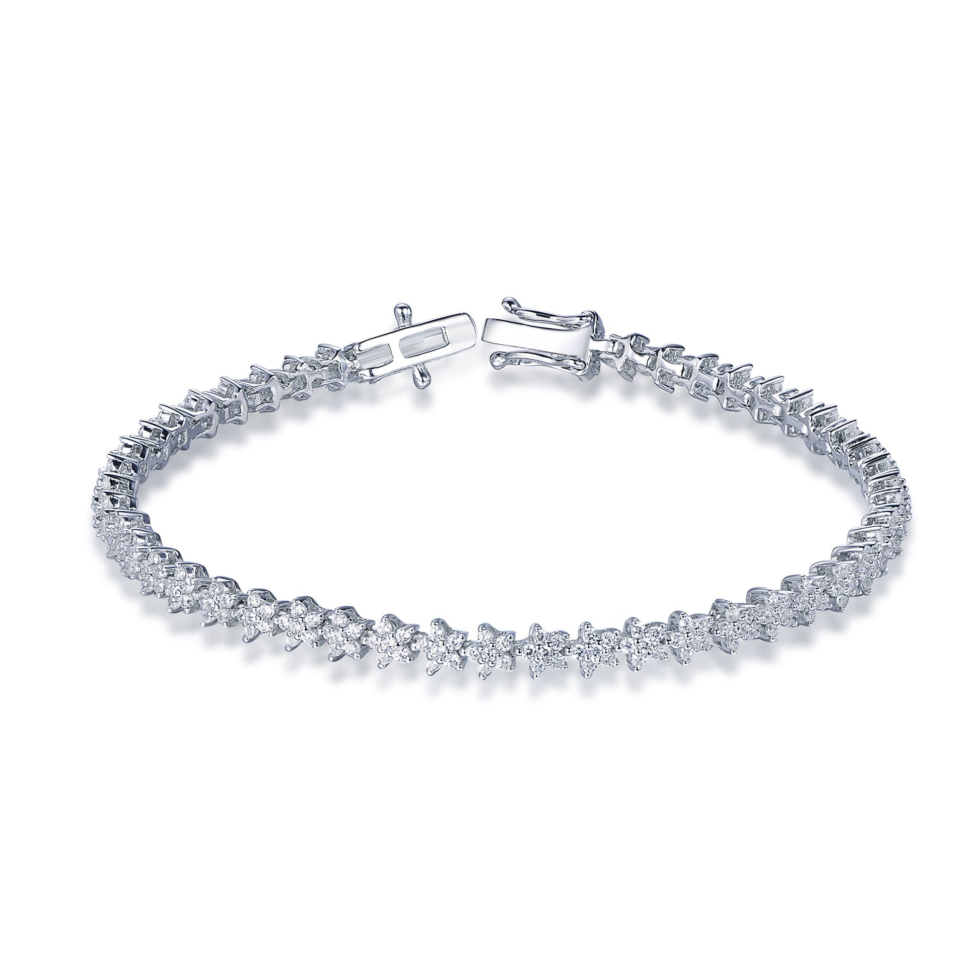 925 silver bracelet with rhodium plating CZ 85362 Kirin Jewelry