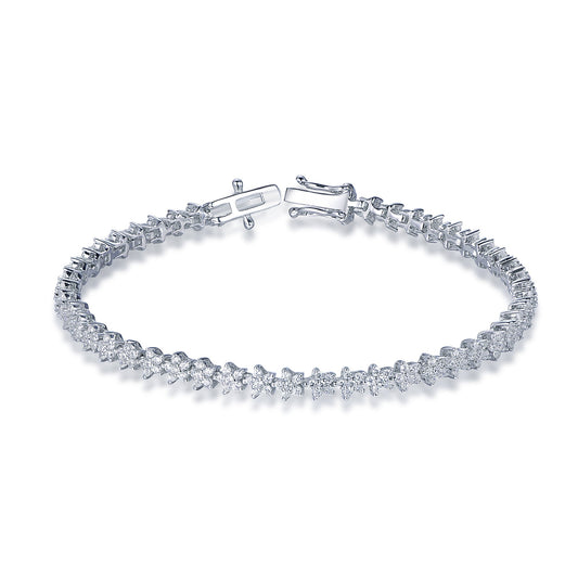 925 silver bracelet with rhodium plating CZ 85362 Kirin Jewelry