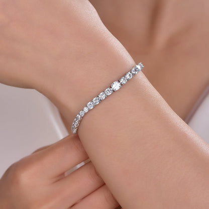 925 silver bracelet with rhodium plating CZ AT63441 Kirin Jewelry