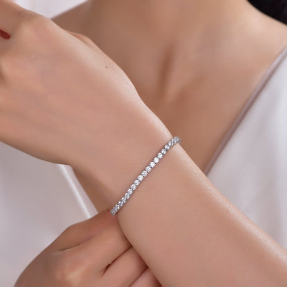 925 silver bracelet with rhodium plating CZ AT63515 Kirin Jewelry