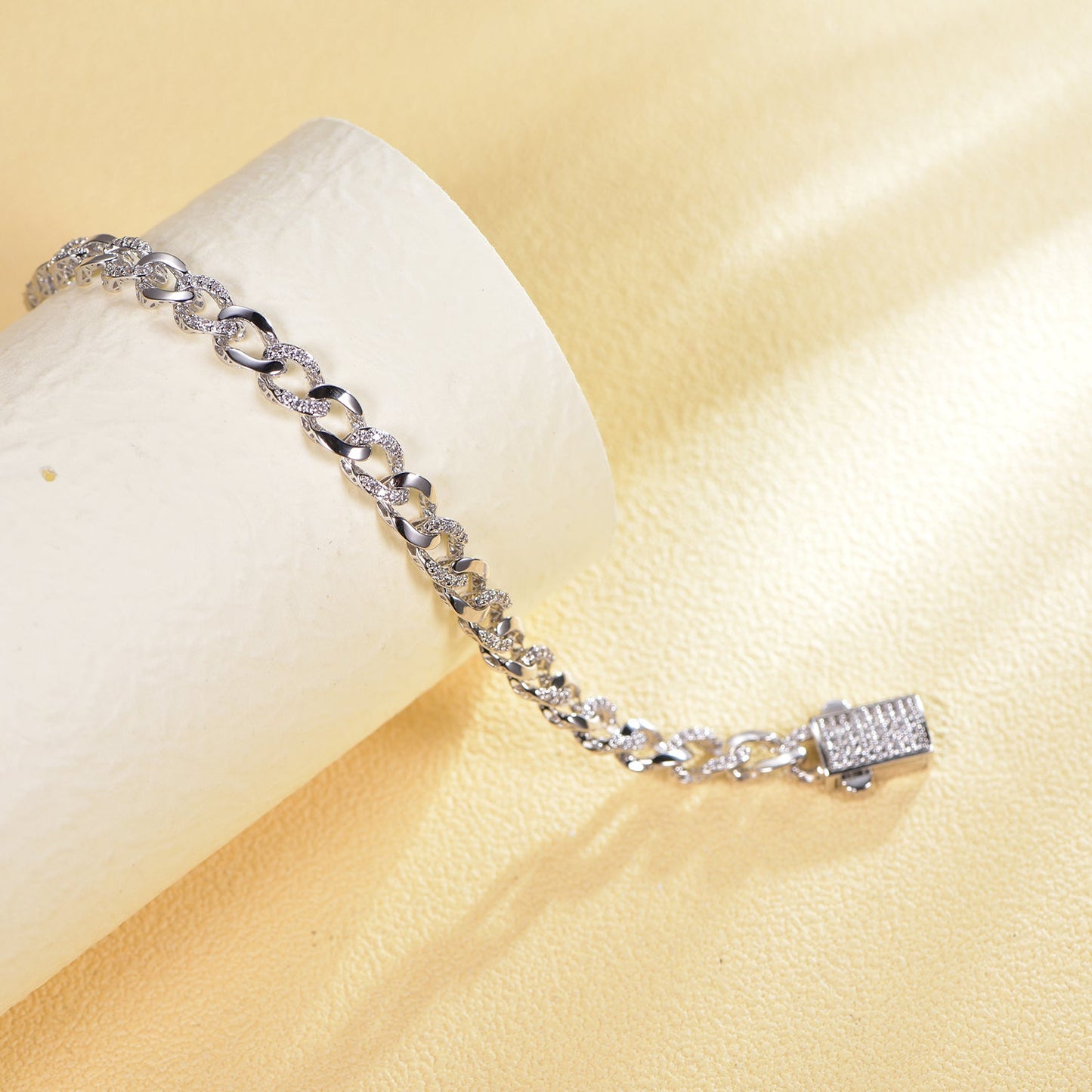 925 silver bracelet with rhodium plating CZ AT63607 Kirin Jewelry