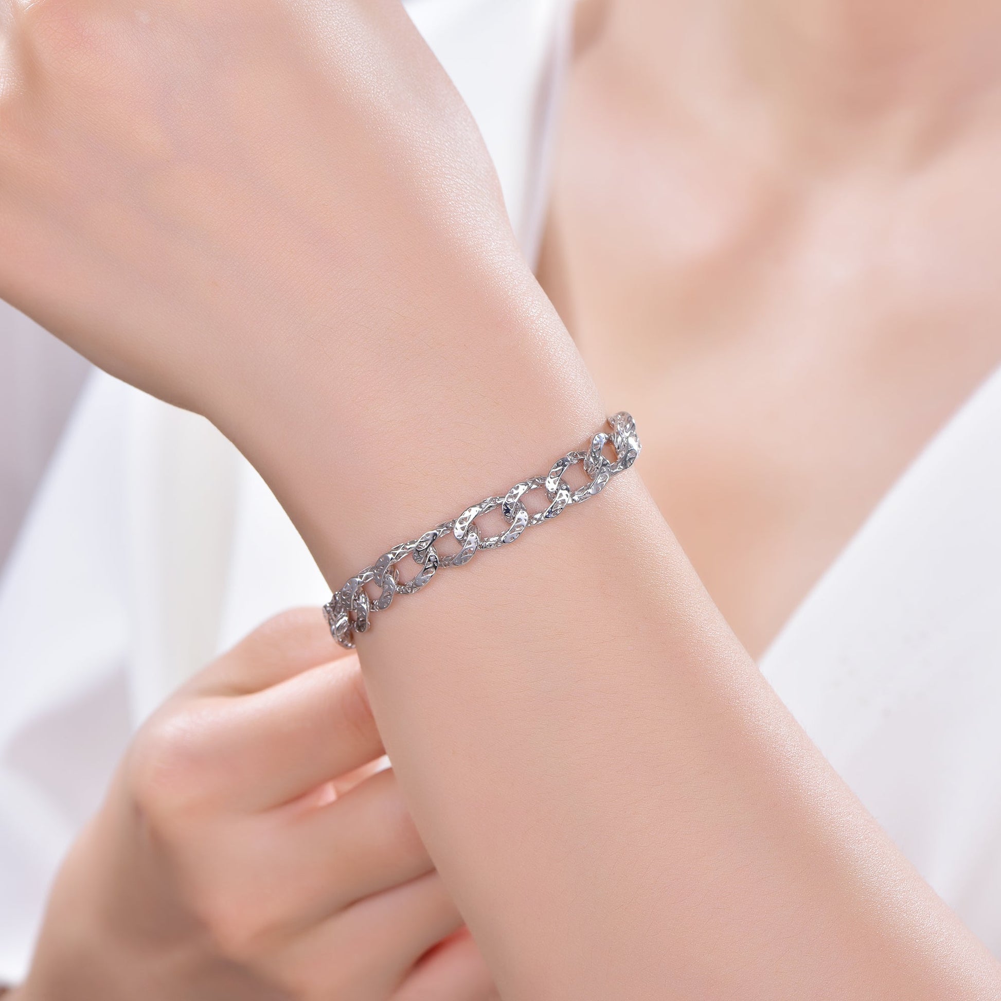 925 silver bracelet with rhodium plating CZ AT63609 Kirin Jewelry