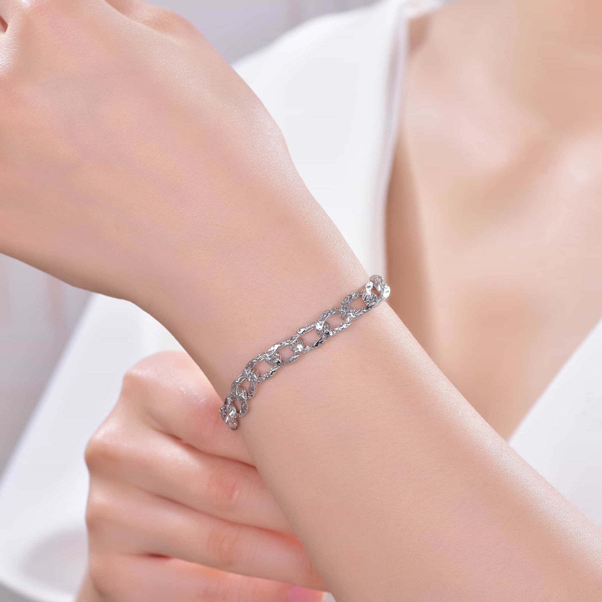 925 silver bracelet with rhodium plating CZ AT63612 Kirin Jewelry