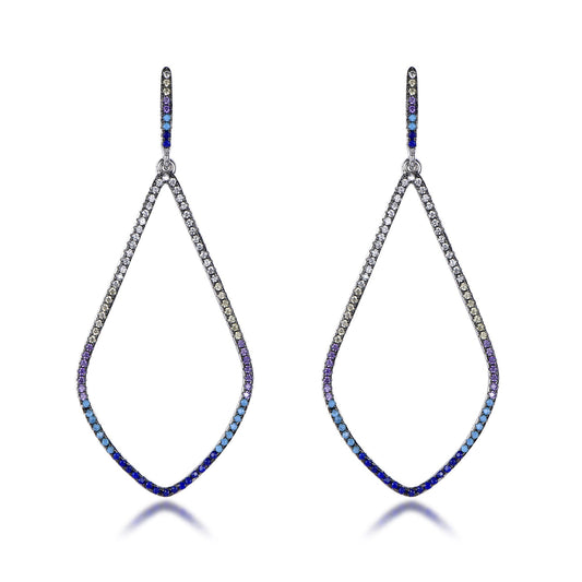 925 silver drop sterling silver stud wholesale fashion earring cubic zircon womens earring Kirin Jewelry