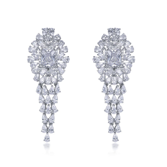 925 silver drop sterling silver wholesale fashion earring cubic zircon womens wholesale earring Kirin Jewelry