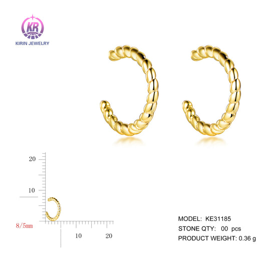 925 silver earring with 14K gold plating 31185 Kirin Jewelry