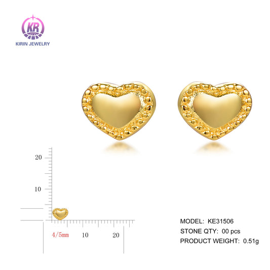 925 silver earrings with 14K gold plating KE31506 Kirin Jewelry