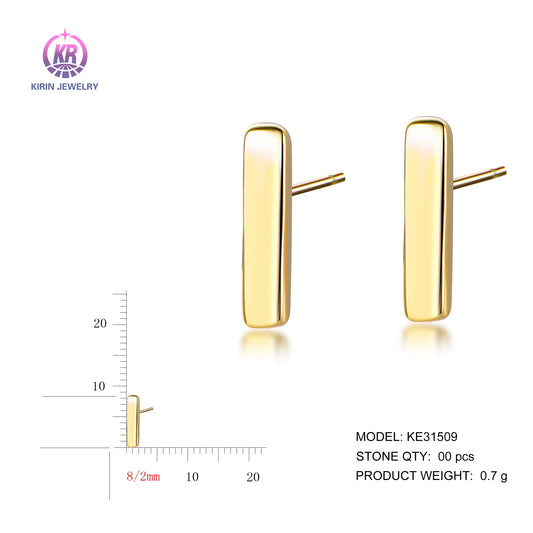 925 silver earrings with 14K gold plating KE31509 Kirin Jewelry