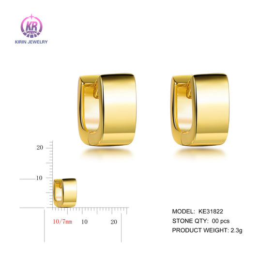 925 silver earrings with 14K gold plating KE31822 Kirin Jewelry