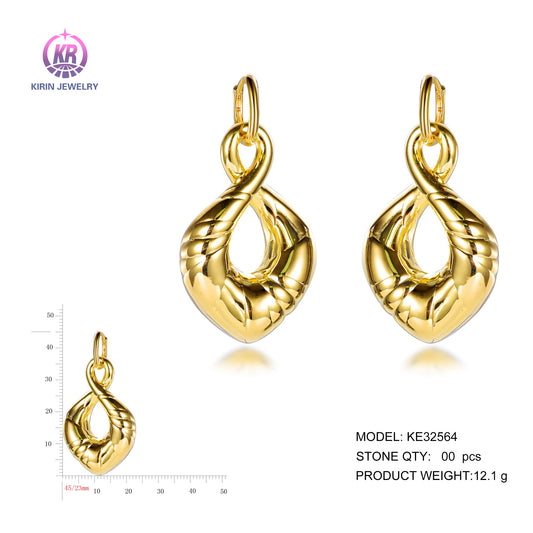 925 silver earrings with 14K gold plating KE32564 Kirin Jewelry