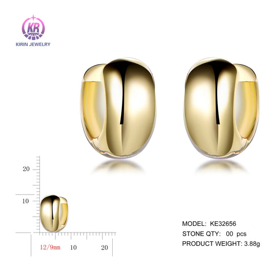 925 silver earrings with 14K gold plating KE32656 Kirin Jewelry