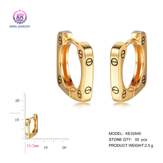 925 silver earrings with 14K gold plating KE32845 Kirin Jewelry