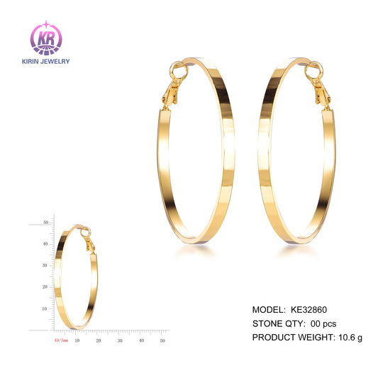 925 silver earrings with 14K gold plating KE32860 Kirin Jewelry