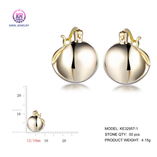 925 silver earrings with 14K gold plating KE32957-1 Kirin Jewelry