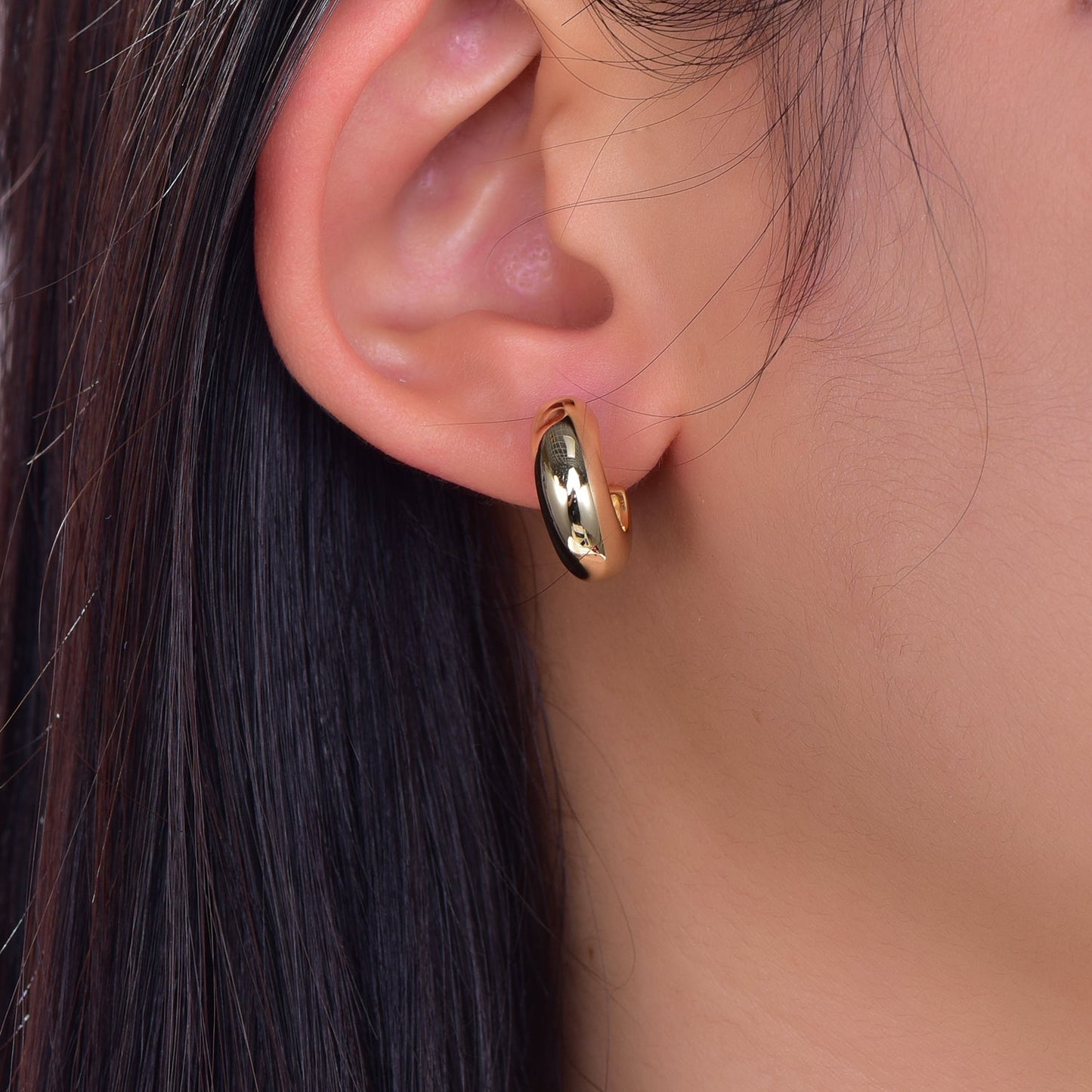 925 silver earrings with 14K gold plating KE33190 Kirin Jewelry