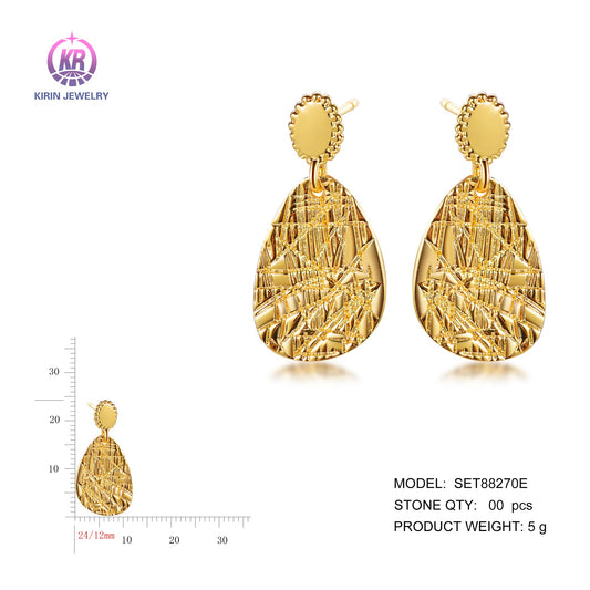 925 silver earrings with 14K gold plating SET88270E Kirin Jewelry