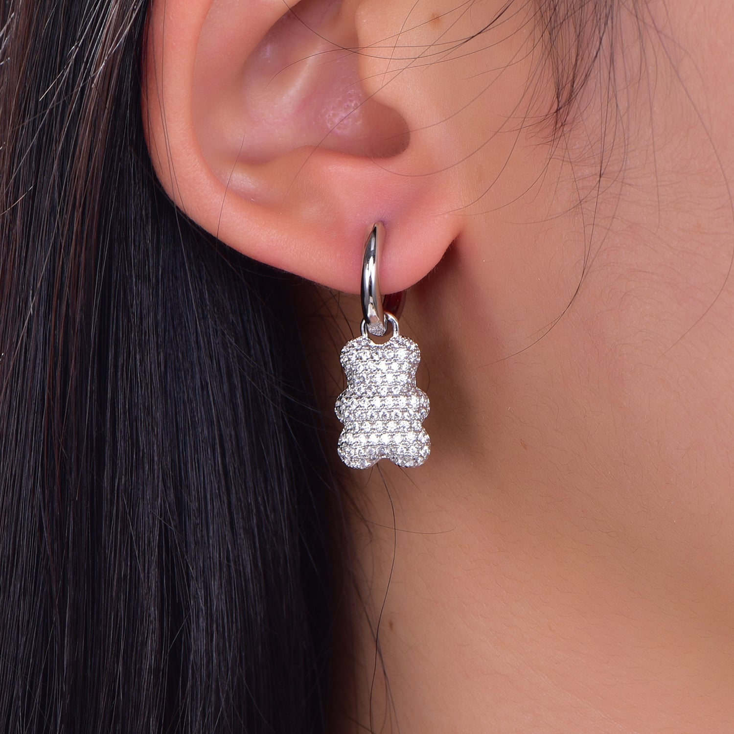 925 silver earrings with rhodium plating CZ SET88316E Kirin Jewelry