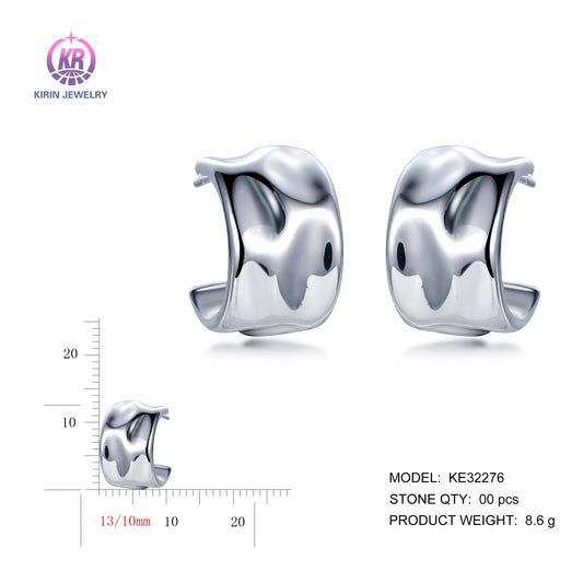 925 silver earrings with rhodium plating KE32276 Kirin Jewelry