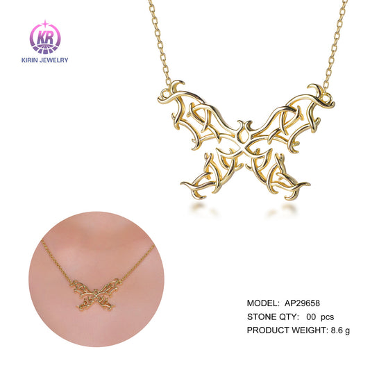 925 silver necklace with 14K gold plating 29658 Kirin Jewelry