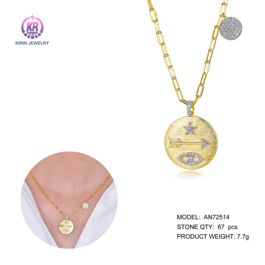 925 silver necklace with 14K gold plating 72514 Kirin Jewelry