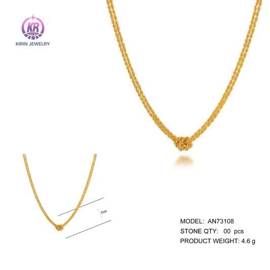 925 silver necklace with 14K gold plating 73108 Kirin Jewelry